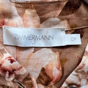 Zimmermann Floral Linen Blouse
